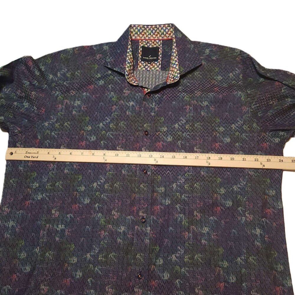 Daniel Hechter Paris button-up shirt Men's XL long-sleeve multicolor patterned - Picture 4 of 16